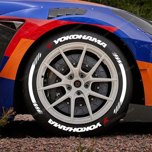 2/8個セット フォルケン 防水タイヤホイールステッカー - ヨコハマ 3D ユニバーサル オートバイ自動車デカール - 耐久性抜群 カースタイリングラベル 輸入品_5