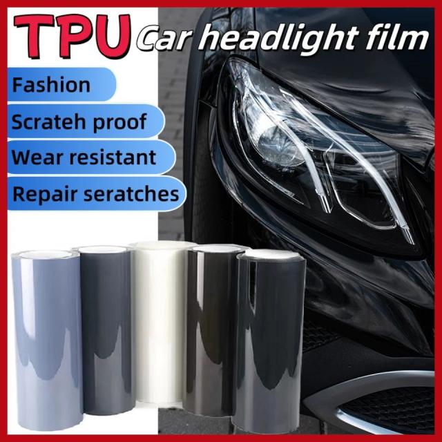 高品質TPU PPFフィルム 0.3*15M/3M/2M/1M/ロール 車用ヘッドライト保護フィルム 自己修復 傷防止 ライトブラック 透明 輸入品