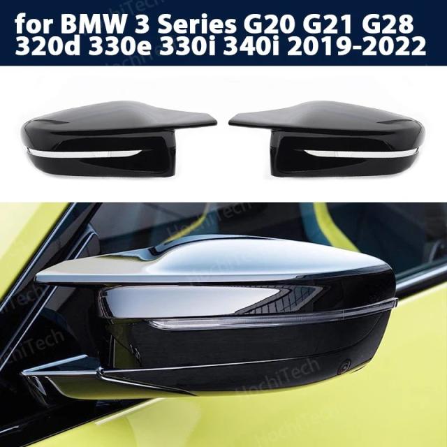 G30 G38 ブライトブラック サイドウィング ドアミラーカバー BMW 2 3 4 5 7シリーズ G20 G21 G28 G22 G11 G12 G42 M4スタイル 左右対応 輸入品