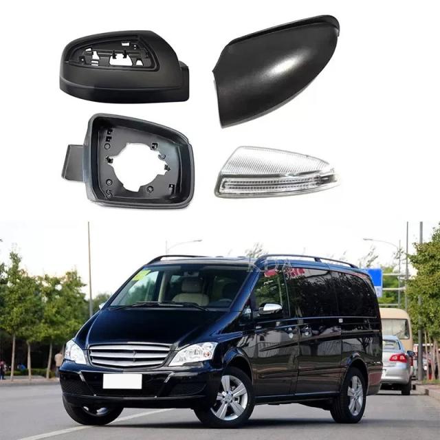 メルセデス・ベンツ Viano W639 (2011-2015年) リア ヒーテッドミラー ガラス カバー フレーム ウィンカー ライト ボトム 輸入品