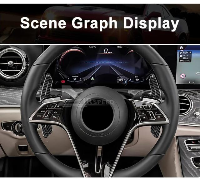 カーボンファイバー製 ステアリングホイール パドルシフト メルセデス・？ンツ C/E/Sクラス W206 フェイスリフト W213/S213/C238/A238 W223 EQS EQE 対応 輸入品_13