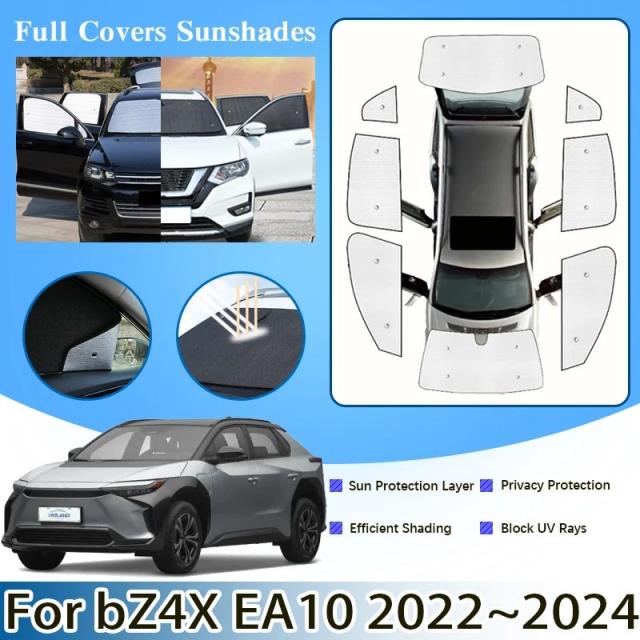 トヨタ bZ4X 2023 アクセサリー スバル ソルテラ EA10 2022 2024 用 フルカバー サンシェード 日よけ UVカット ウィンドウカバー 輸入品