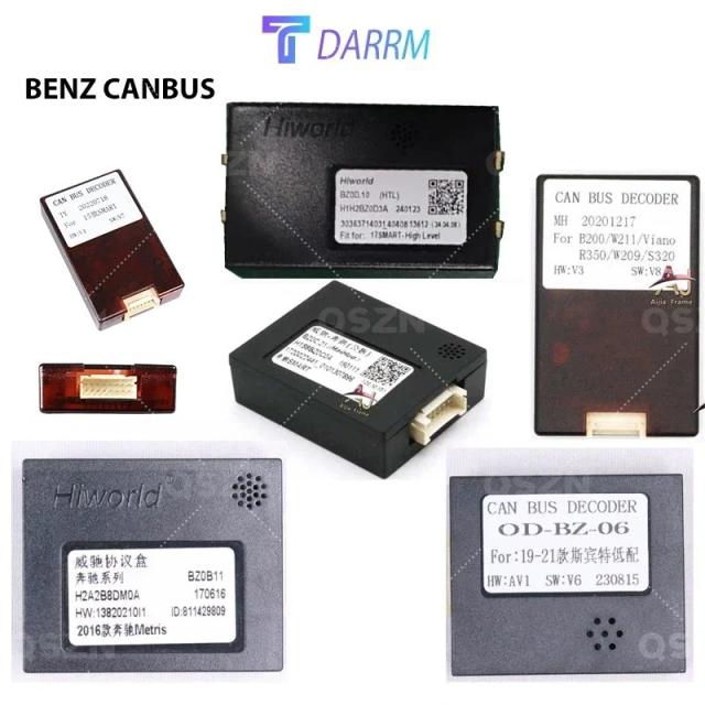 CANバスアダプターデコーダー、カーパーツ、メルセデス・ベンツ 08-11 Cクラス/W211/B200 (LZ)/スマート/ 2012-2018 GLK、カーレディオ CANバスボックス 輸入品