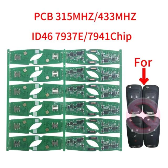 ジンシン キーPCB シボレー カマロ クルーズ イクイノックス マリブ FCC OHT01060512 ID46 7937E/7941チップ 315/433MHz キーレスなし カーキーPCB 輸入品