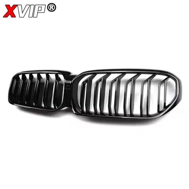 BMW 5シリーズ G30/G31 専用 XVIP デュアルスラット 光沢ブラック フロントバンパーグリル (2021-2023 530i/540i シングルラインスタイル アッパーグリル) 輸入品_5