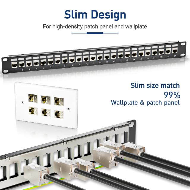 ZoeRax RJ45 CAT8 CAT7 CAT6A シールド対応 ツールフリー キーストーンジャック 180度タイプ 亜鉛合金 モジュールアダプター カプラー 輸入品_8