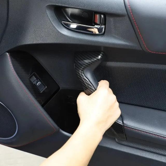 トヨタ86 スバルBRZ 2012-用 ABSカーボンファイバー ドアパネルハンドルカバー 車内インテリアアクセサリー 輸入品