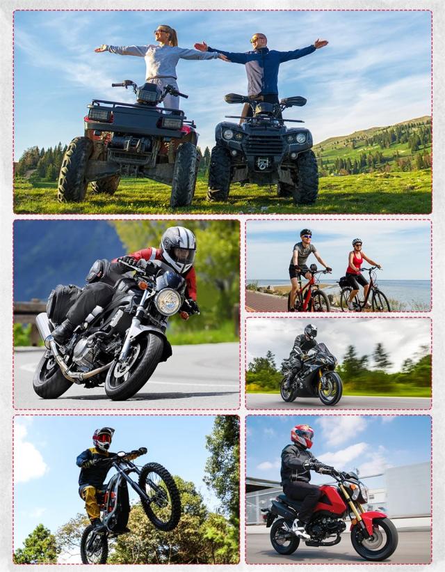 KEMIMOTO ユニバーサル フォールディング バイクミラー M8 M10 ボルト取付 360°調整 Eマーク対応 輸入品_14