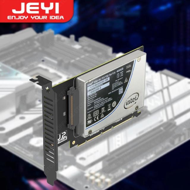 JEYI U.2 to PCIe 4.0 アダプターカード NVMe 2.5インチ U.2 (SFF-8639) SSD 用 PCIe x4/x8/x16 拡張カード (PEX4SFF8639) 輸入品