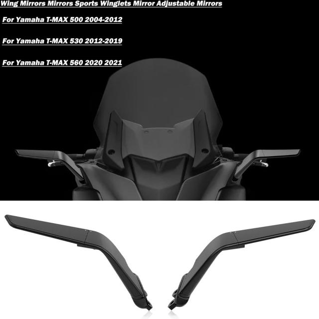 ヤマハ TMAX560 2020-2021 対応 ステルスミラー T-MAX 500 TMAX530 スポーツウィングレット 調整可能ウィングミラー 輸入品