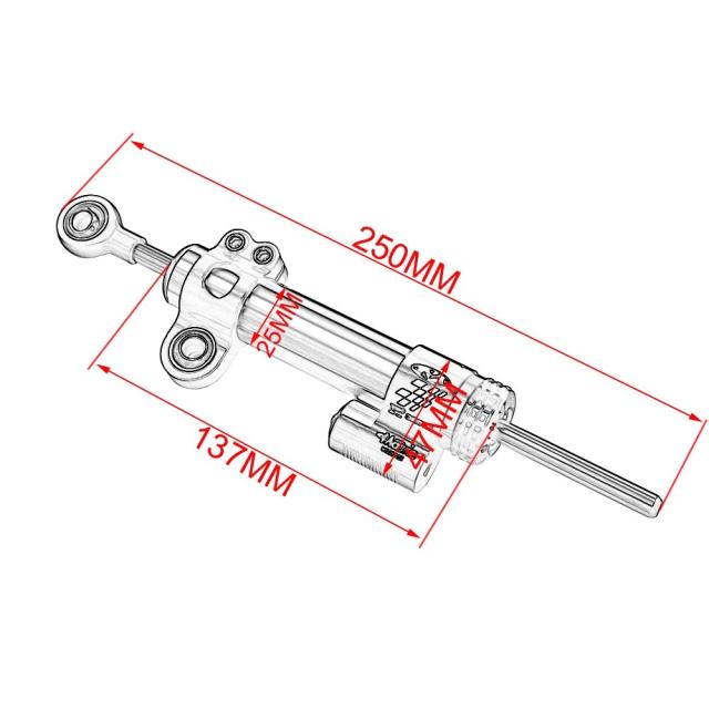 CNC ユニバーサル アルミニウム オートバイ ダンパー ステアリング スタビライザー 安全制御 ヤマハ MT09 MT07 YZF R1 R6 FZ1 XJR1300 MT-07 対応 輸入品_5