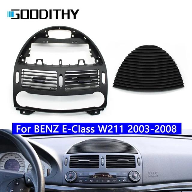 メルセデス・ベンツ Eクラス W211 専用 フロントエアコン センターアベント グリルパネルカバー (2003-2008年式) 輸入品