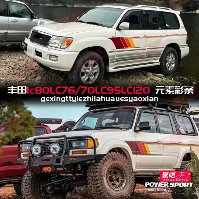 トヨタ ランドクルーザー LC70 LC75 LC78 LC79 LC76 LC80 LC95 LC120 改造 スポーツ オフロード デカール フィルム アクセサリー カーステッカー 輸入品