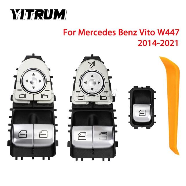YITRUM パワーウィンドウスイッチ 2014-2021 メルセデス・ベンツ ヴィート W447 専用 品番 2059050202 2059057011 A2229051904 輸入品