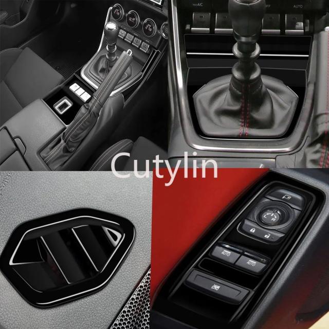 LHD RHD対応 スバル BRZ/ZD8 トヨタ GR86/ZN8 2021 2022 ABSブラック 内装アクセサリー パワーウインドウスイッチ シフトノブ エアコンベントパネル 輸入品