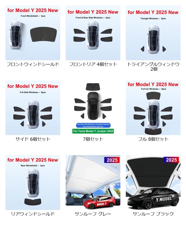 テスラ ひな型Y ジュニパー 発売 日がさ 向こう正面 後押し 側面風窓 日よけ 向こう正面玻璃 サンバイザー アウトドア 難民キャンプ 付属品 インポート品