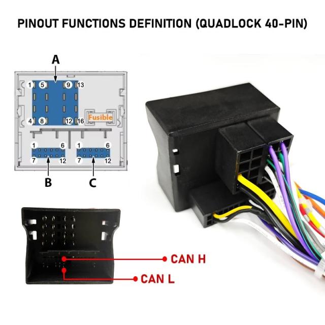 Quadlock 40いの一番 架線馬具 CAN2階建てバス デコーダー MG ZS HS 2017-用、SWC相応う、プラグアンドプレイ、16いの一番 カーアンドロイド 有線テレビ アダプタ インポート品