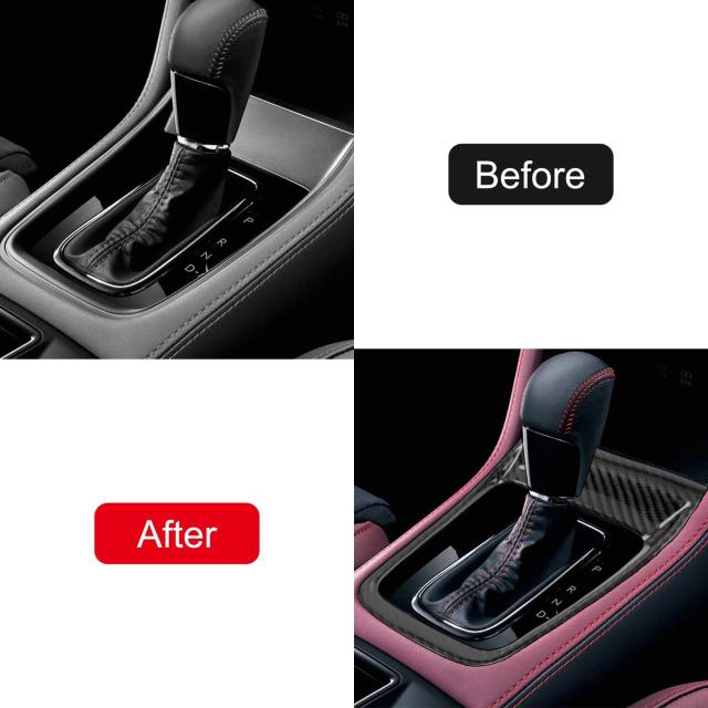 スバル WRX STi 2014-2021 専用 リアルカーボン オートマチック ギアシフトボックス パネル カバー トリム 内装品 1枚 輸入品_3