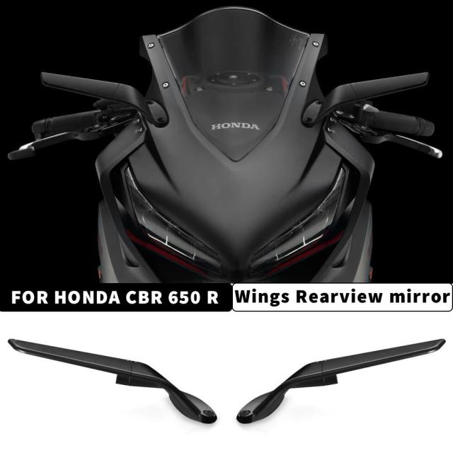 ホンダ CBR650R/CBR500R/CBR650F/CBR400R/250R/150R用 CNCアルミニウム ブルー防眩 リアビューミラー バイクアクセサリー 輸入品