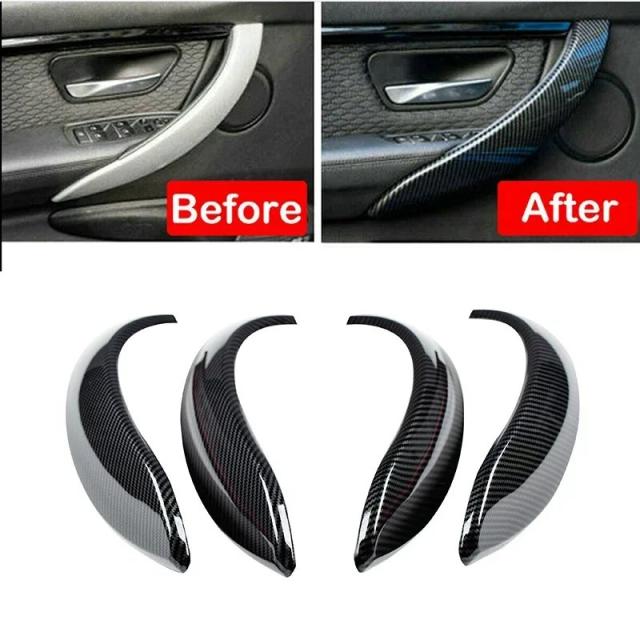 2/4個セット 車内用カーボン調ドアハンドルカバー トリムパーツ BMW 3/4シリーズ F30 F31 GT F34 F36 2014-モデル用 輸入品 5,868円