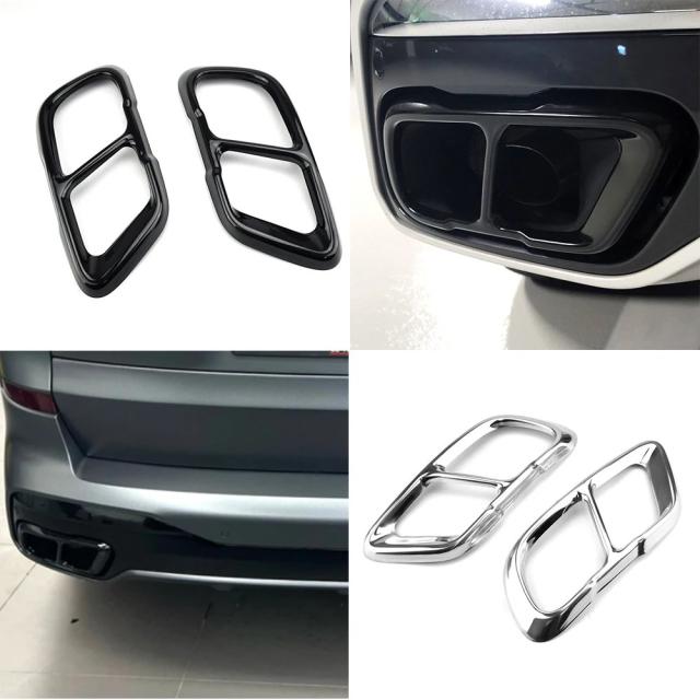 BMW X5 G05・X6 G06・X7 G07 専用 ステンレス製 テールマフラーエキゾーストパイプ アウトプットカバー アクセサリー（Mスポーツバージョン用）【2019-モデル】 輸入品