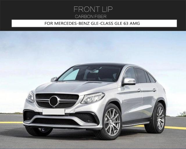 メルセデス・ベンツ GLEクラス C292 GLE63 AMG 用 カーボンファイバー フロントバンパーリップ スポイラー スプリッター 光沢黒 (2015-モデル) 輸入品_7