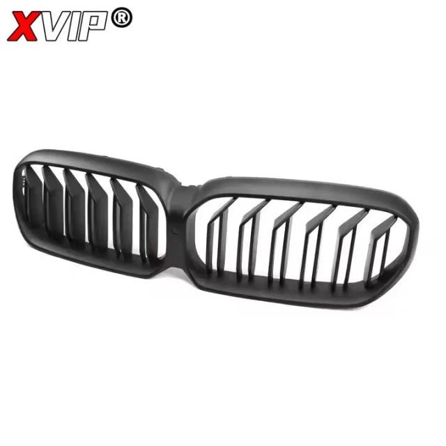 BMW 5シリーズ G30/G31 専用 XVIP デュアルスラット 光沢ブラック フロントバンパーグリル (2021-2023 530i/540i シングルラインスタイル アッパーグリル) 輸入品_6