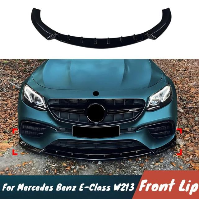 メルセデス・ベンツ Eクラス W213 E63 AMG 2016-2020 専用 フロントバンパースプリッター リッププロテクター ガード 外装チューニングパーツ 輸入品