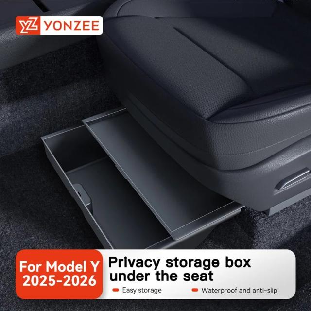 YZ テスラ モデルY 2026 ジュニパー 発売 シート下 収納ボックス ケース 車載 シートオーガナイザー アンダーシート 引き出し トレイ アクセサリー 輸入品