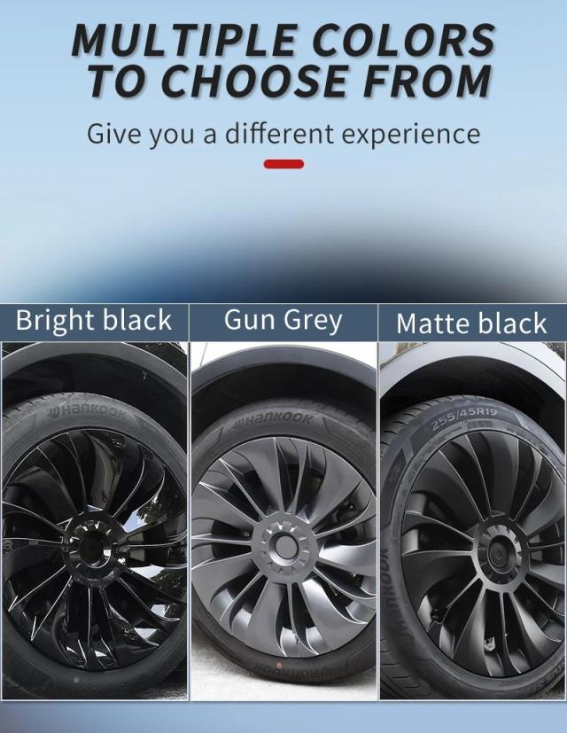 4個セット ハブキャップ 車用 交換用ホイールキャップ 19インチ フルカバータイプ アクセサリー Tesla Model Y 2023 2024 専用 輸入品