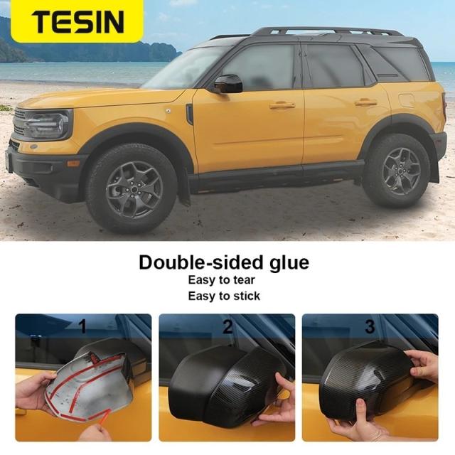 TESIN フォード・ブロンコスポーツ 2021-2022 リアビューミラー 装飾カバー トリムステッカー アクセサリー マーベリック 式以降対応 輸入品_3