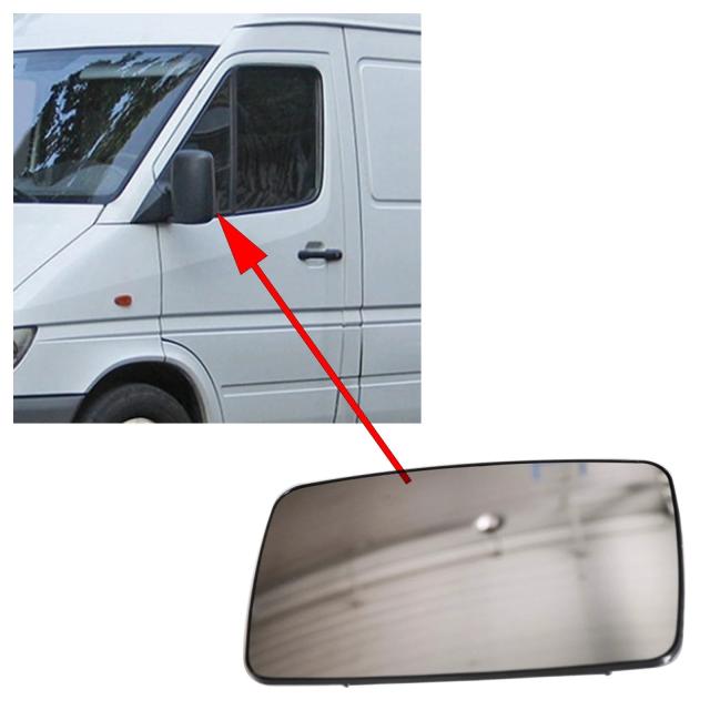 アウトサイドミラーガラス 非加熱 右側 メルセデス・スプリンター 901 1995-2006年用 OE13121002 輸入品