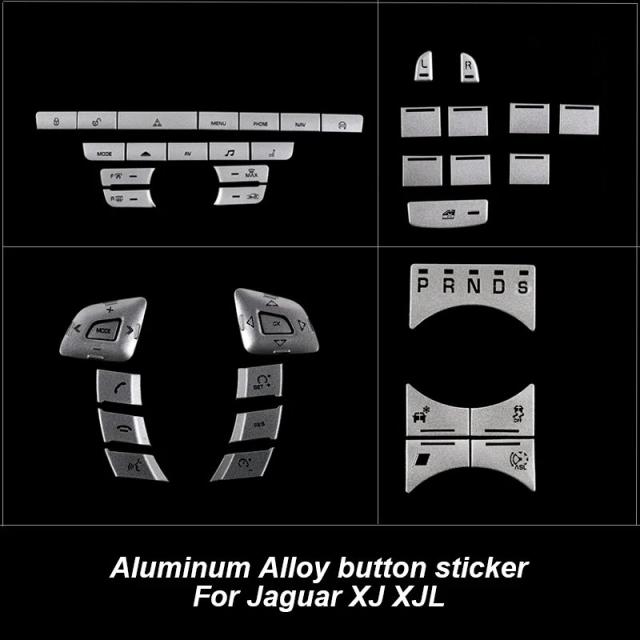 ジャガー XJ X351 用 エアコン・ヒーターコントロールスイッチ ボタンカバーデカール クローム カーステッカー アクセサリー 輸入品
