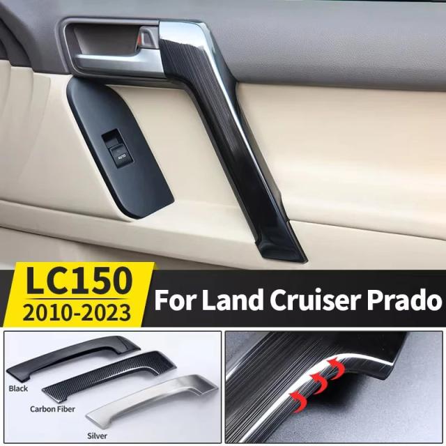 2010-2023 トヨタ ランドクルーザー プラド 150 LC150 FJ150 用 アクセサリー ステンレス製 ドアハンドルカバー 内装 2022 輸入品