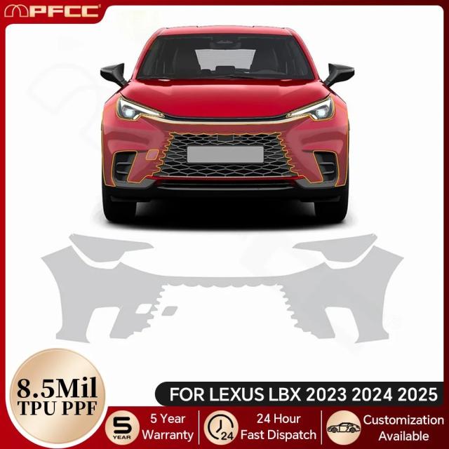レクサスLBX 2023-用 8.5ミル TPU 塗装保護フィルム ボディ用事前裁断PPF クリアブラ 耐衝撃 透明 粘着 輸入品