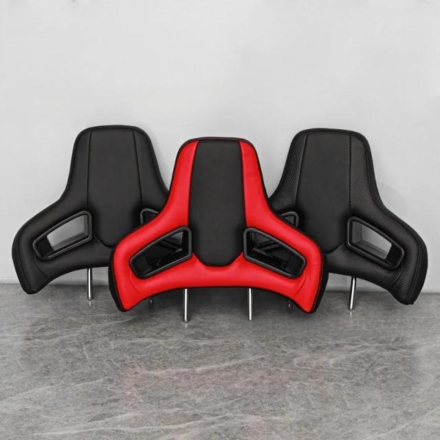 ユニバーサル スポーツシート ヘッドレスト 高品質快適 PVCレザー レーシングヘッドレスト プラグアンドプレイ 車内シートアクセサリー 輸入品