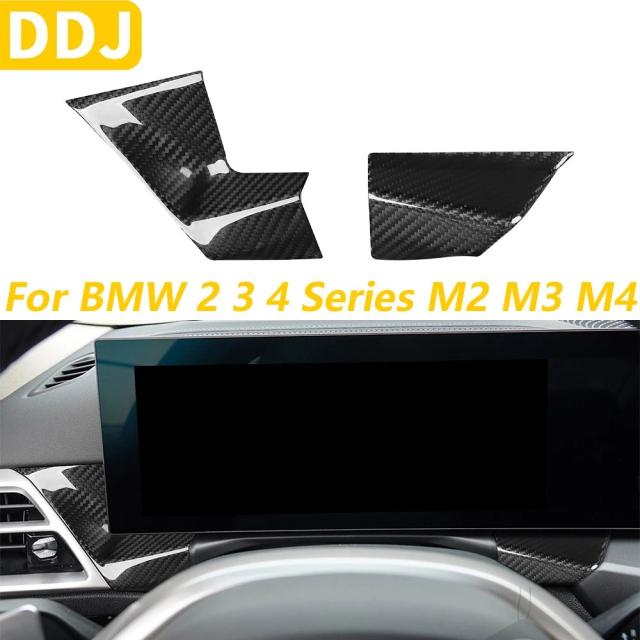BMW 2・3・4シリーズ G42 G20 G21 G22 G23 G26 M3 M4 G80 G82 M2 G87 フェイスリフト 用 カーボンファイバー センター ディスプレイ サイド パネル カバー 輸入品