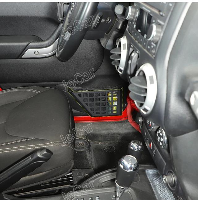 JeCar メタルフロントリアドアサイドメッシュポケット収納ボックスオーガナイザー Jeep Wrangler JK 2011-2017 2/4ドア 自動車アクセサリー 輸入品