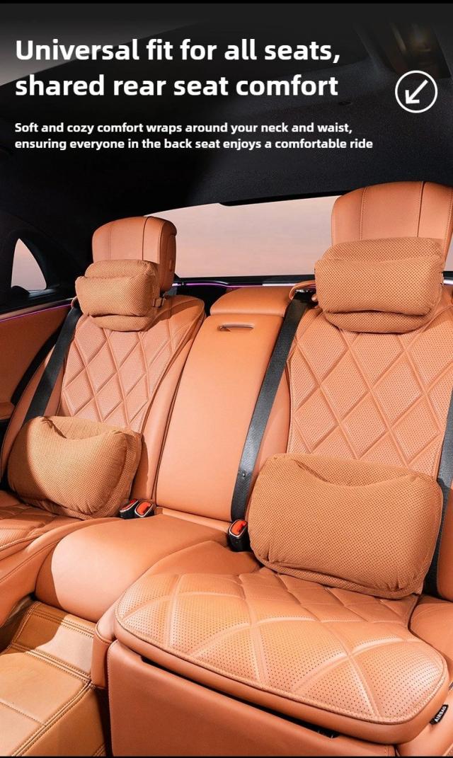 シェビー・クルーズ/スパーク/ソニック/カマロ/ボルト/ボルトEV/トラックス 専用 スエードヘッドレスト ネックピロー シート 腰 クッション ウエストピロー 輸入品_13
