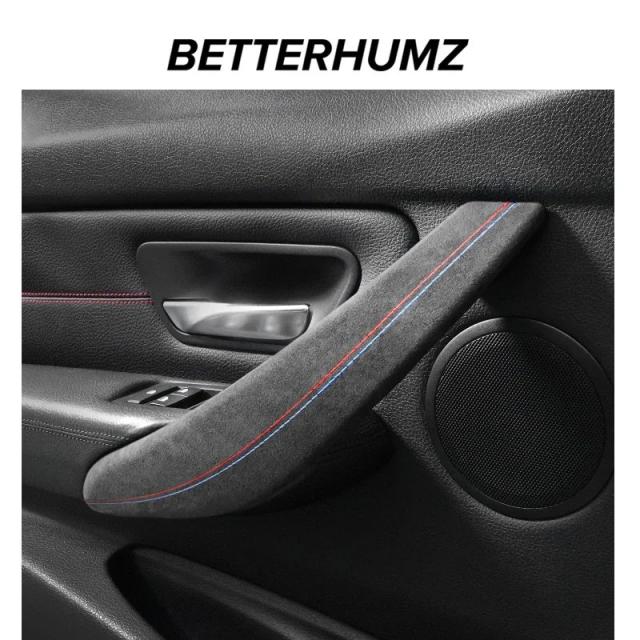 BMW F30 F32 F34 2013-2019 年式用 アルカンタラ インテリアトリム ドアプルハンドルカバー 2点セット 車内アクセサリー 輸入品