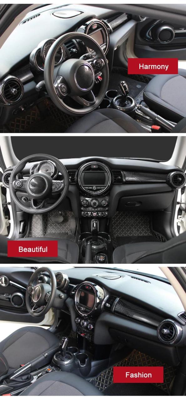 MINI COOPER F55 F56 F57 F60 専用 カーボンファイバー風 内装デコレーションステッカー タコメーターカバー 車内アクセサリー 輸入品