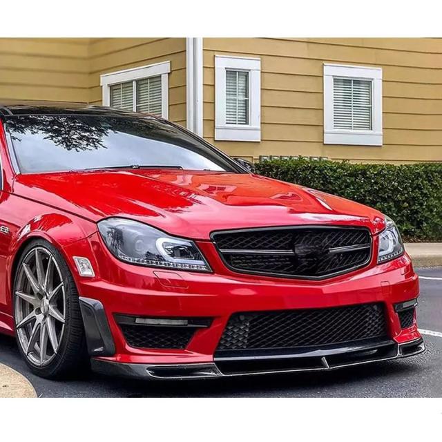 メルセデス・ベンツ Cクラス W204 C63 AMG用 カーボンファイバー フロントバンパーエアベントトリム 2012-2014年モデル 輸入品