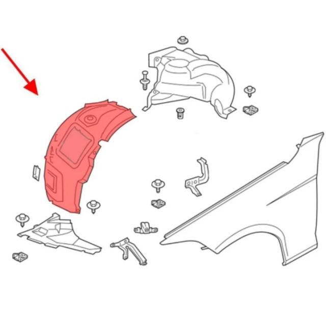 BMW 1シリーズ F20 F21 LCI 2010-2019 フロントホイールアーチライナー 泥よけ 純正品番: 51717260709 51717260710 輸入品_5