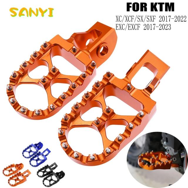 KTM EXC/EXCF/SX/SXF/XCW/XC/XCF 125/150/200/250/300/350/450/500（2016-モデル）用 CNCフットペグ 輸入品