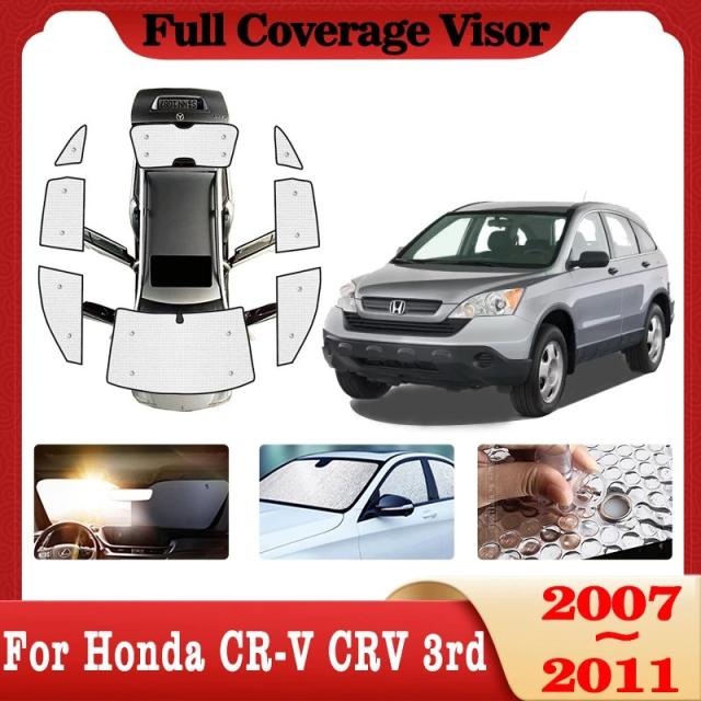 ホンダ CR-V 3代目（2007-2011年）用 フルカバーサンシェード 紫外線カット 日よけ アクセサリー 輸入品