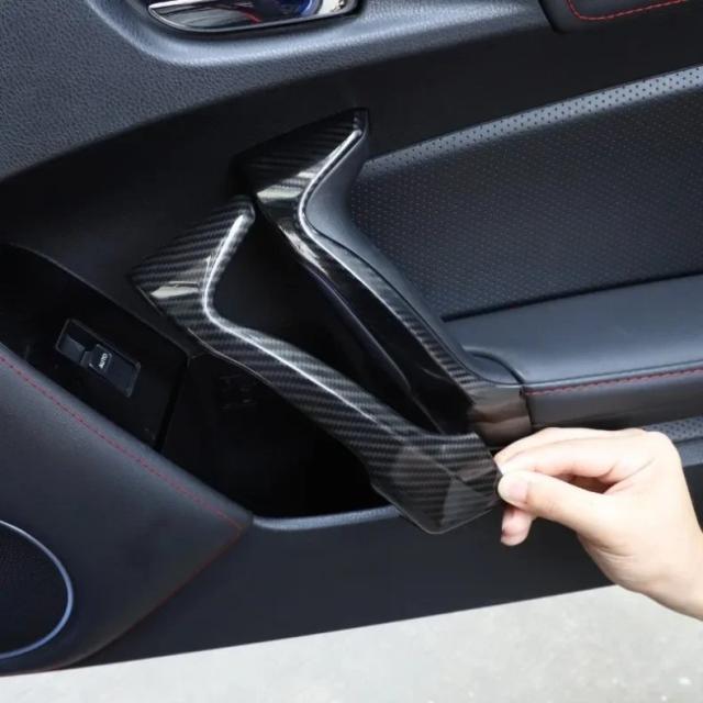 トヨタ86 スバルBRZ 2012-用 ABSカーボンファイバー ドアパネルハンドルカバー 車内インテリアアクセサリー 輸入品