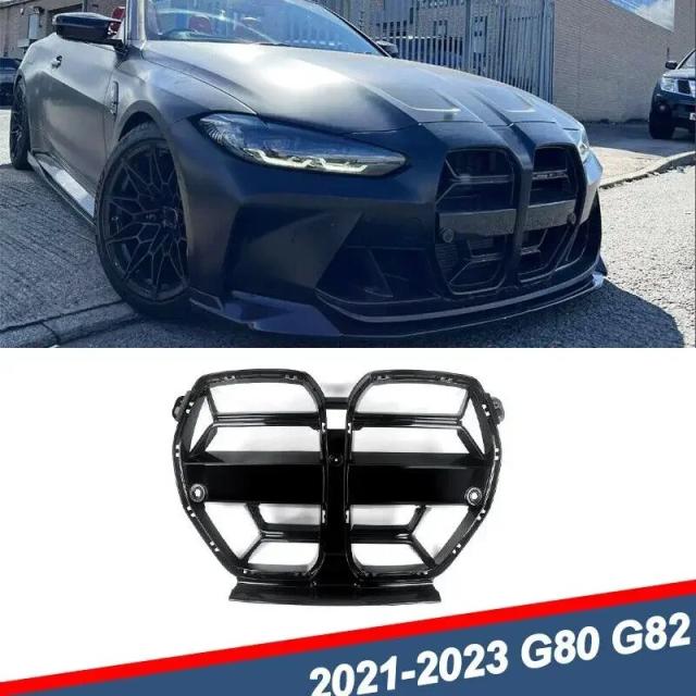 グロスブラック CSLスタイル フロントキドニーグリル ABS BMW G80 M3 G82 G83 M4 以降モデル 用 輸入品
