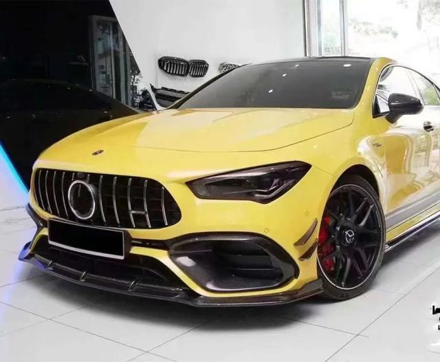 メルセデス・ベンツ CLAクラス W118 CLA45 CLA45S 用 カーボンファイバー フロントバンパーリップ フロントリップディフューザー フロントチンスポイラー ボディキット 輸入品_9