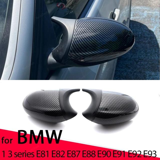 カーボンファイバー リアビューミラー カバー ウィング ドアミラー カバー BMW E90 E91 E92 E93 E81 E87 E82 E88 3シリーズ 1シリーズ M アクセサリー 適合 輸入品