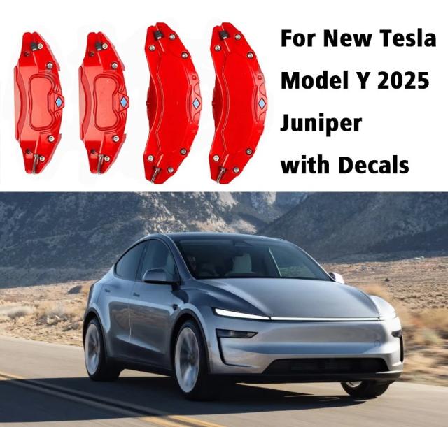 テスラ モデルY ジュニパー 2025-2026 ブレーキキャリパーカバー デカール付き 4PCS アルミ合金製（ベルリン製RWDには非対応） 輸入品_8